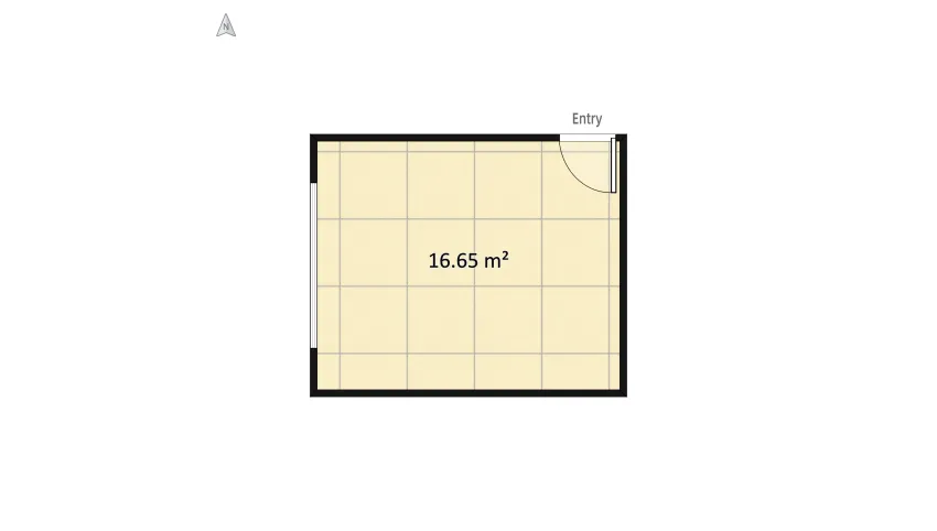 Master Bedroom floor plan 16.65