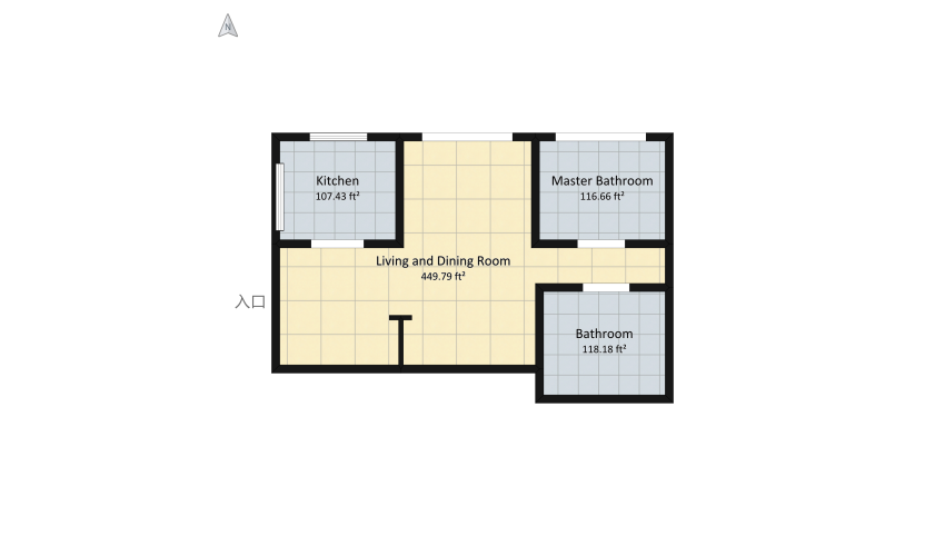 Apartment floor plan 95.74
