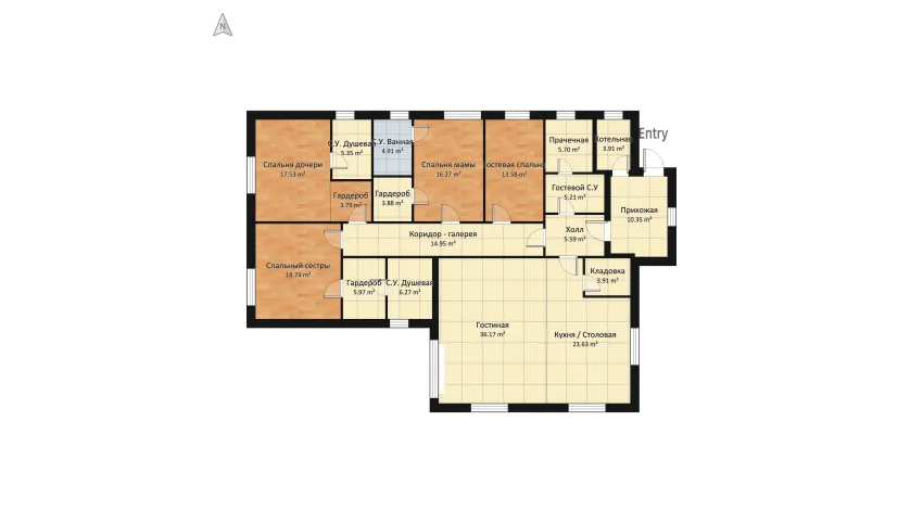 M2 Ландшафт NV 215m2 Mac floor plan 230.34