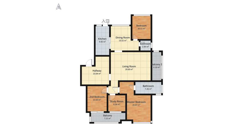 Paola & Kenji Great Room Floor Plan floor plan 45