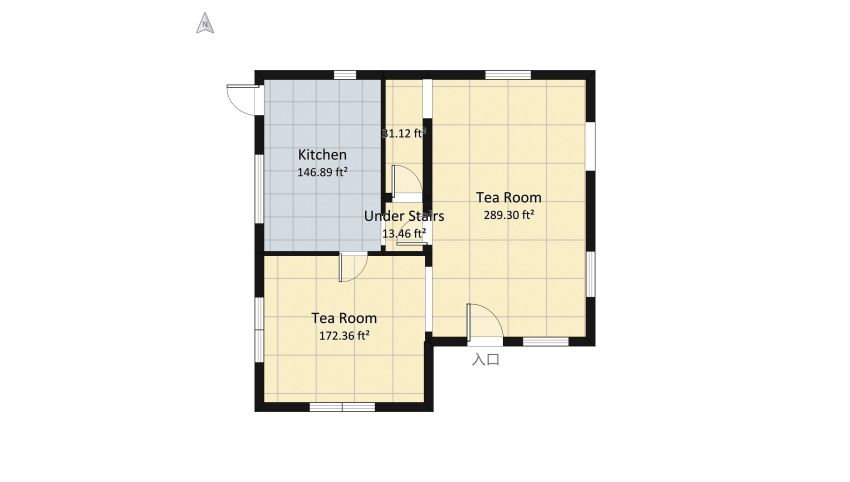 The French Tea Room - actual location and redesign floor plan 132.29
