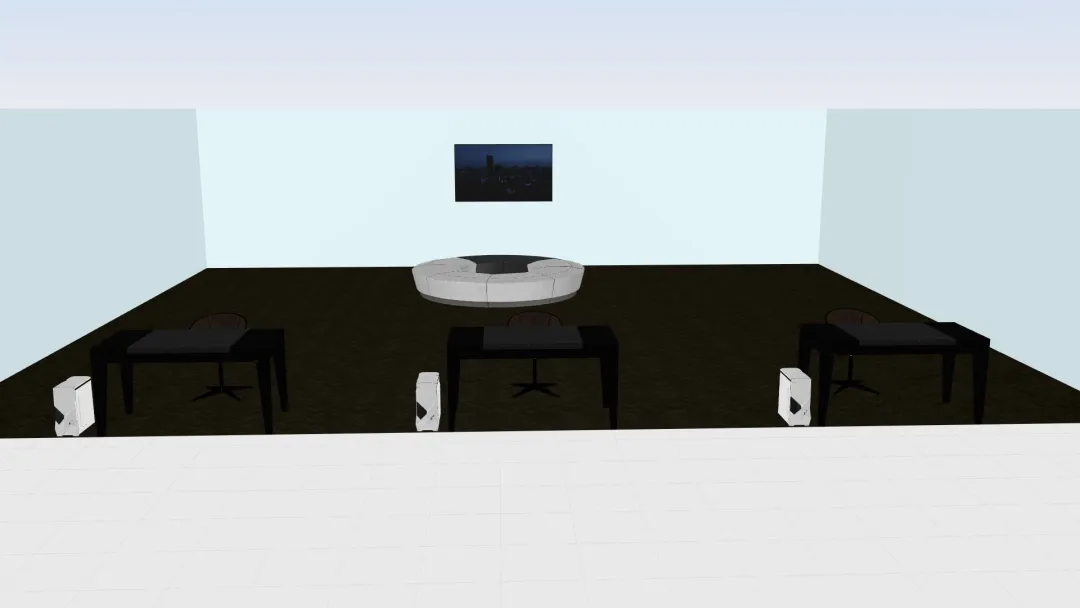 Gaming room 3d design renderings