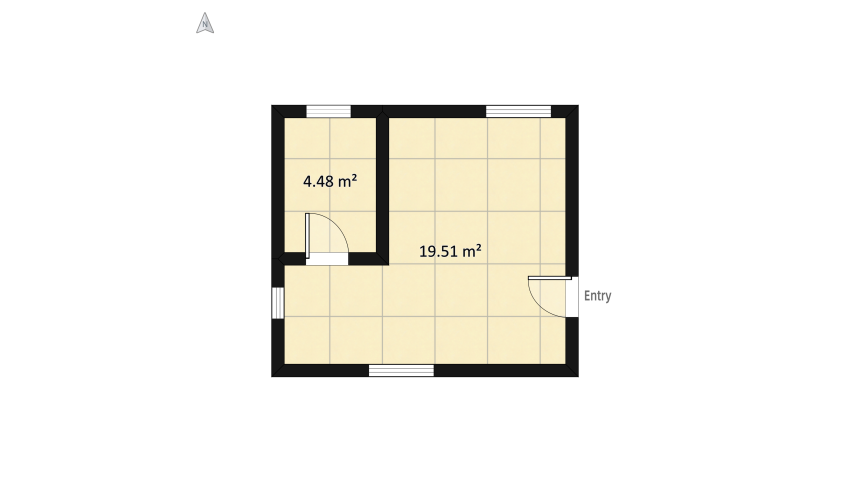 Studio floor plan 27.55