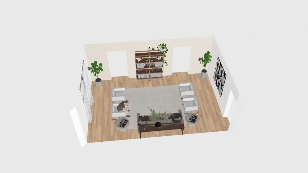 Caren Sitting Room 3d design renderings