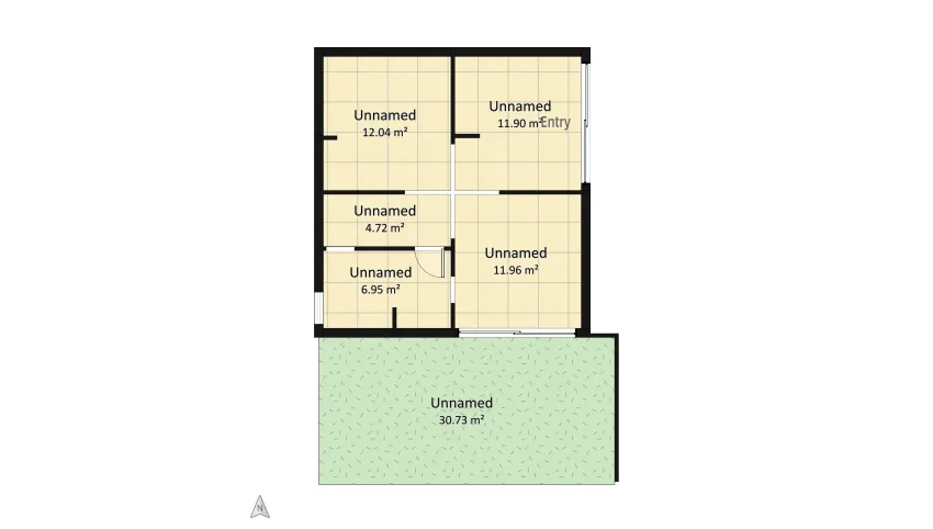 A Modern Haven: The 75sqm House Design floor plan 78.32