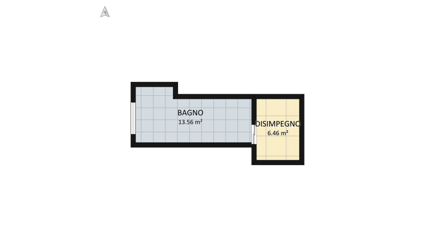 Bagno primario villa padronale floor plan 23.42