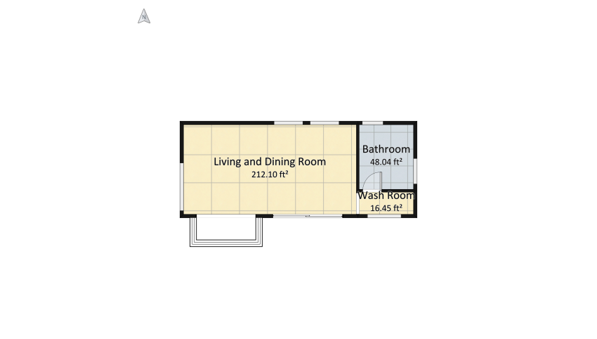 Compact Minimalist Tiny House floor plan 27.69