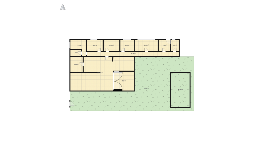 Mi Casa De Vacaciones. floor plan 644.89