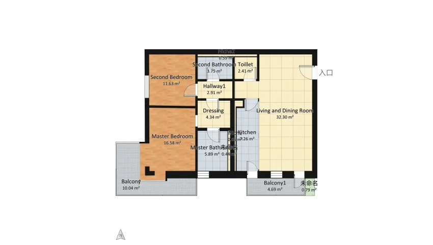Casa H - Life Design floor plan 104.3