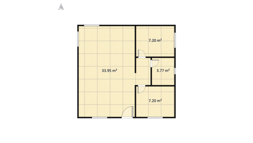 casa tipo 2 dormitorios floor plan 55.03
