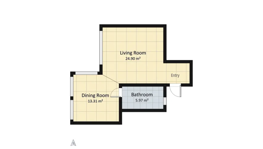 16-Modern Apartment Empt Room floor plan 44.18