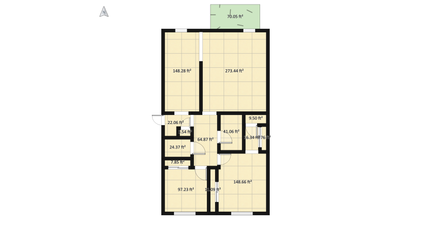 Magnolia 2 Bedroom floor plan 103.13