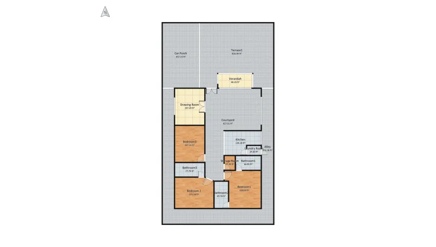 F17 Housing Plan v3 (Three Bed) DD floor plan 411.67