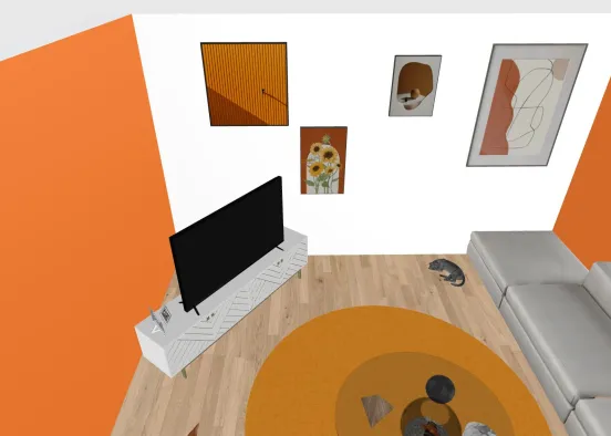 Orange Room_copy Design Rendering