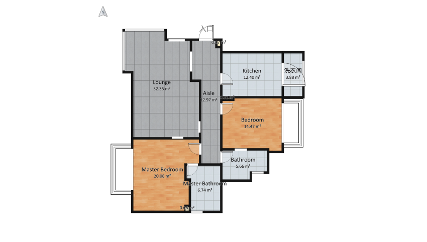 Edificio de apartamentos. floor plan 118.8