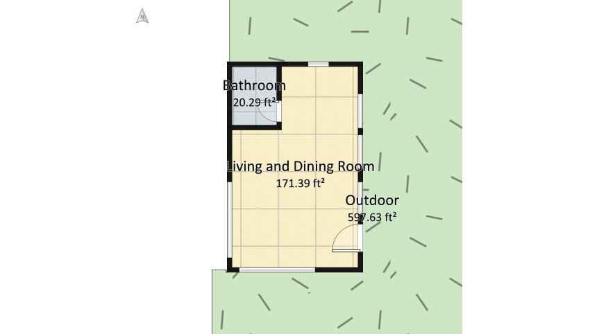 Modern Minimalist Prefab Modular Tiny House floor plan 74.83