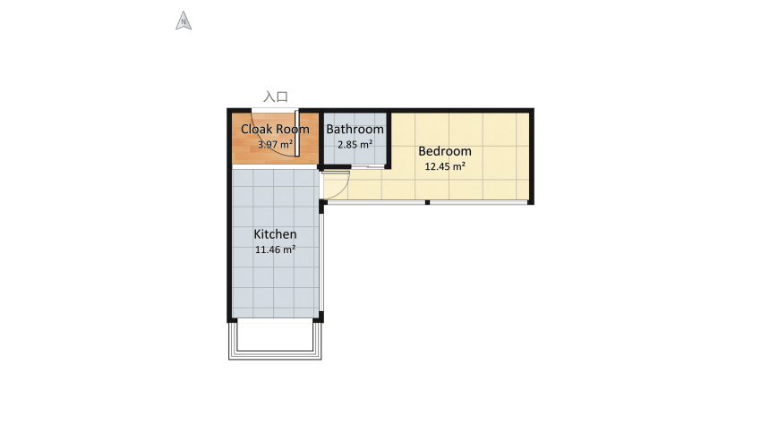 4x20ft storage Container/off-grid home floor plan 69.63