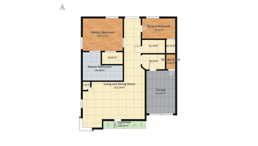 Geriatric Home: 2 bedroom floor plan 162.48