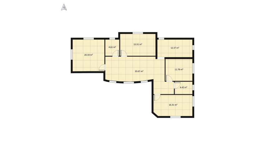 Second  Floor -  Villa 3 floor plan 129.64
