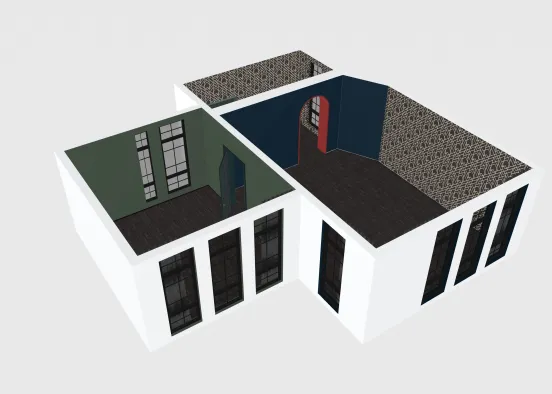 # Room 2- Bold Colors and Geometry Визуализация дизайна