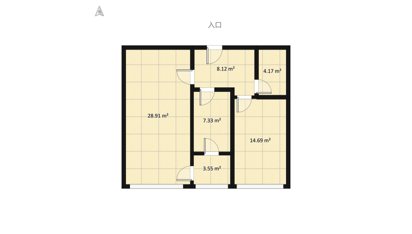 apartament pastia floor plan 76.12