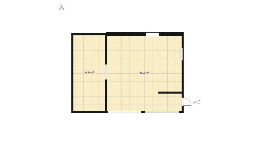 Empty Room floor plan 443.73