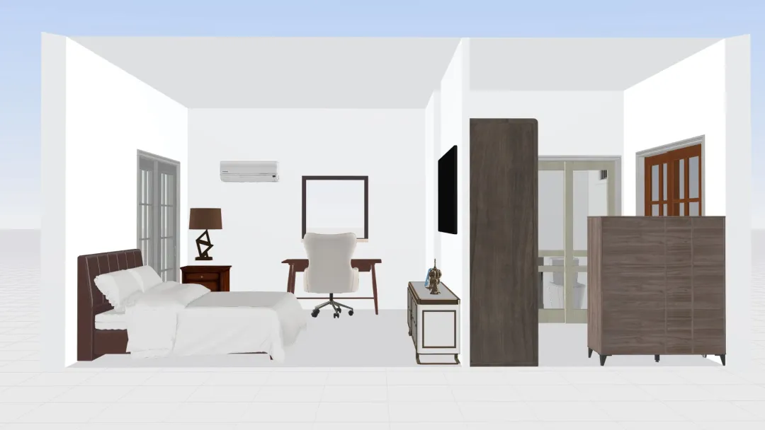 Casa (parte 1) Suíte e lavanderia 3d design renderings