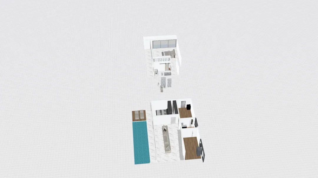 Futura casa, dos piso oficina 3d design renderings