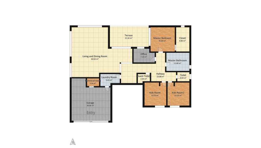 3 Bedroom, 250 sqm house floor plan 248.21