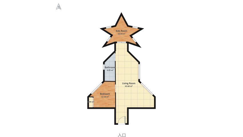 #ChristmasRoomContest_YuliyaP floor plan 82.92