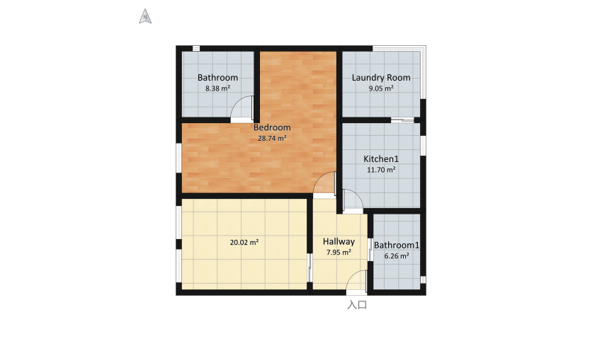 Casa trab. tecnología floor plan 104.86