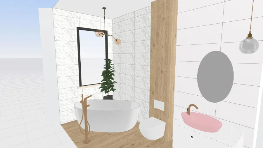 Copy of Bathroom All White and Sparkkle REV1 3d design renderings