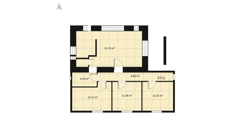 2 bedroom flat (ΤΟΥ ΑΓ.ΓΕΩΡΓΙΟΥ) floor plan 64.83