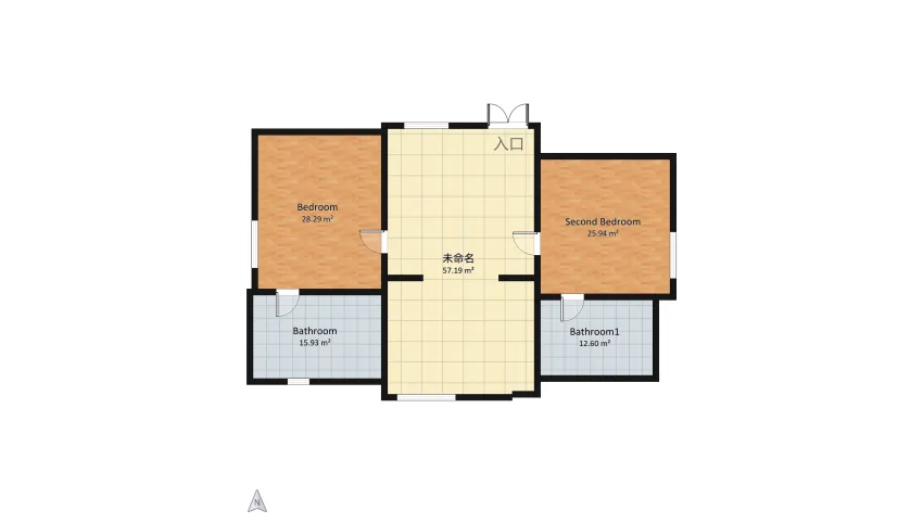 Coziest 2-Bhk apartment. floor plan 139.96