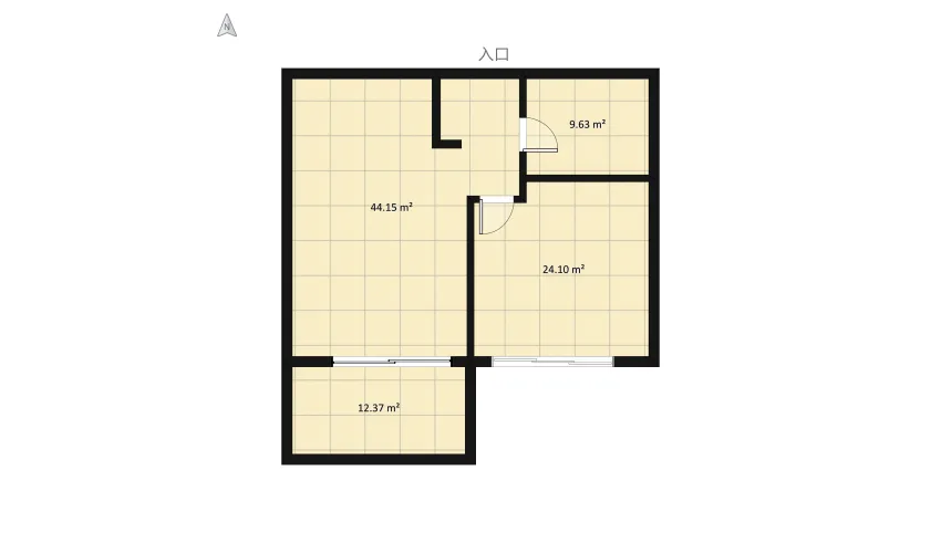 #EcoHomeContest - One bedroom apartment floor plan 90.26