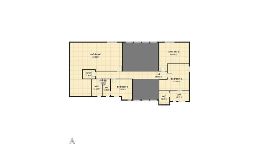 SMALL 3 bed (no main storage) floor plan 454.22