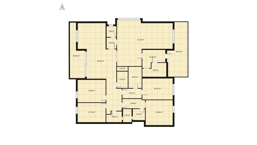 Elegant 350 sq. House floor plan 349.82