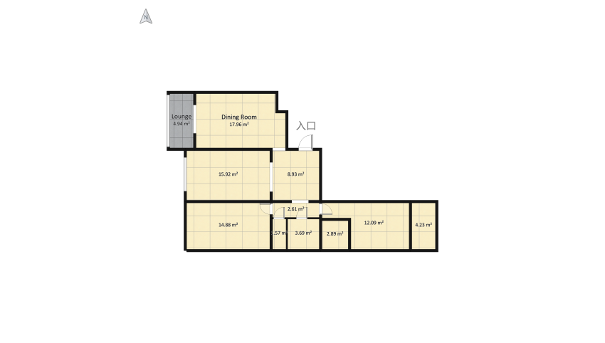 Kitchen+lounge floor plan 100.32