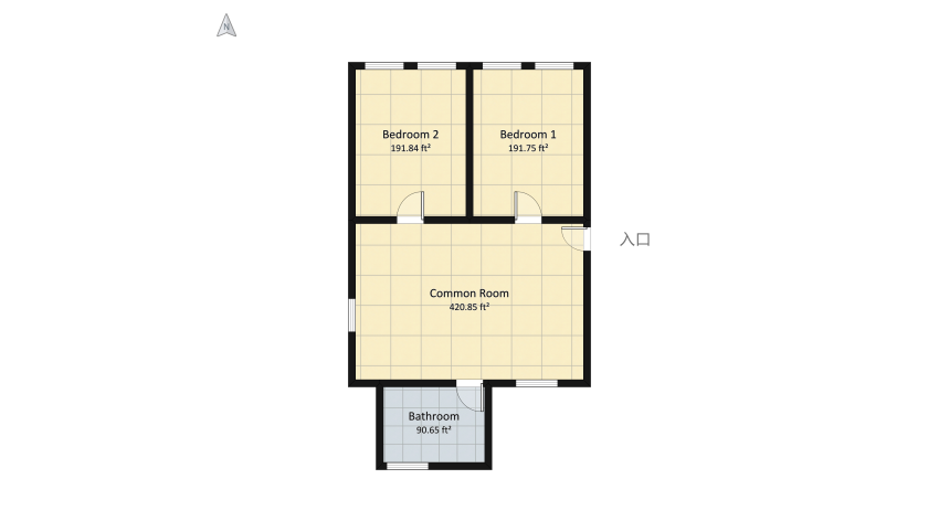 Lilian's Dormitory floor plan 91.95