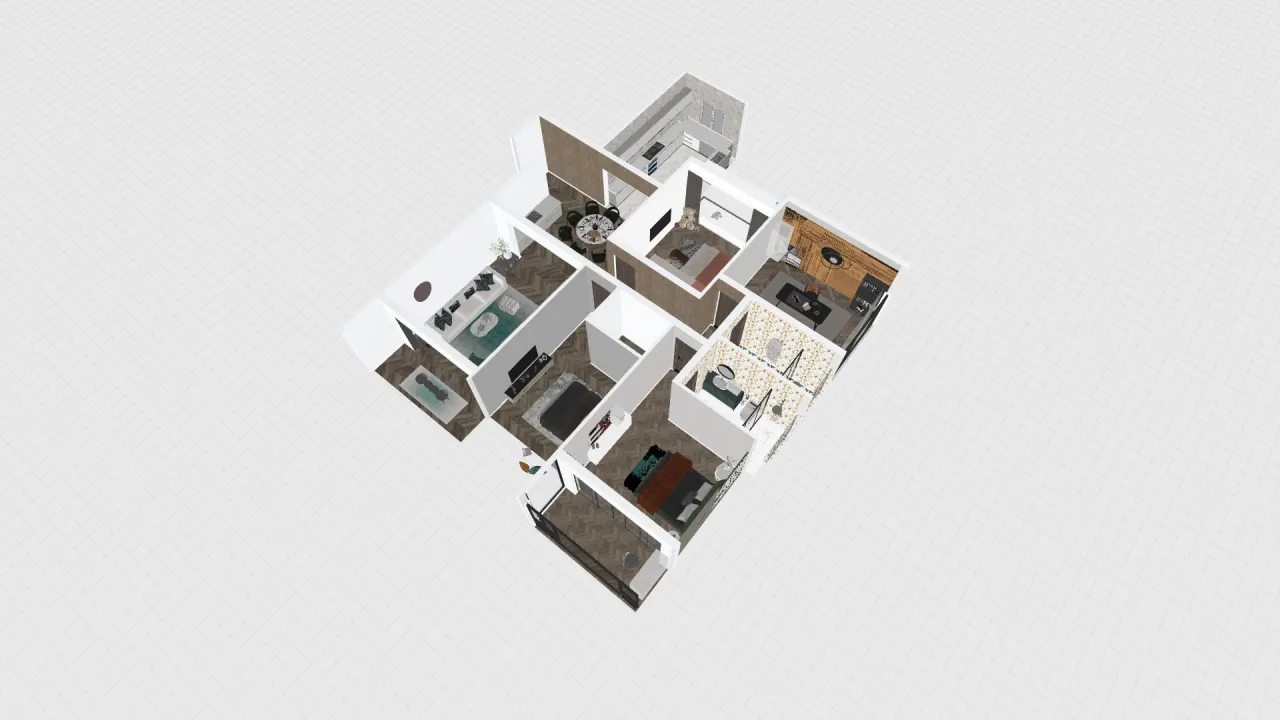 11 Four Bedroom Calm Colored Design 3d design renderings