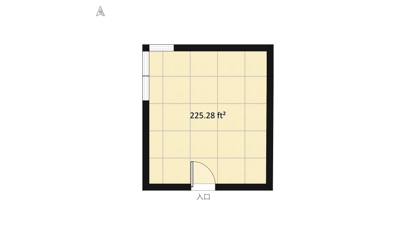 Simple White Room With Cats! floor plan 23.19