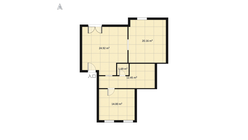 Restyling appartamento floor plan 73.23