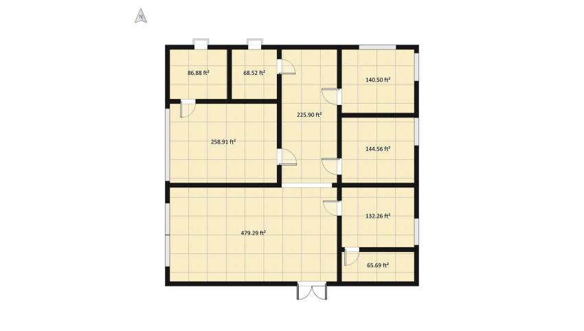 Modern Boho floor plan 166.61