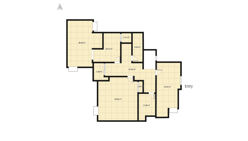 3 Bedroom , 3 bathroom Spacious House floor plan 1615.48