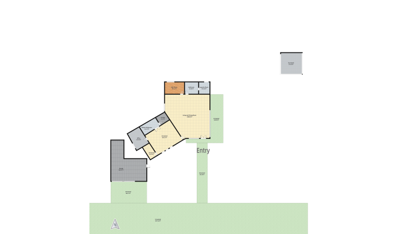 Cabin House floor plan 1356.19