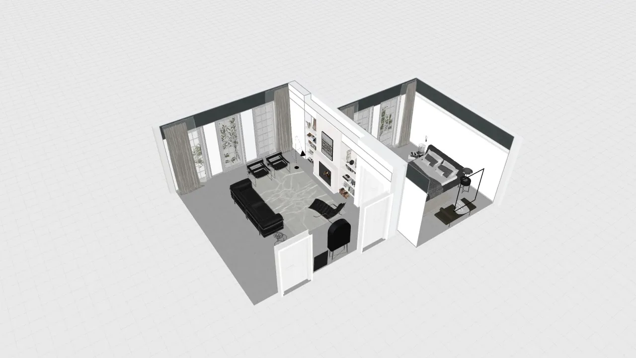 Bauhaus Style Suite 3d design renderings