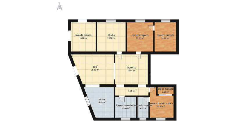 appartamento galleria genova floor plan 201.7