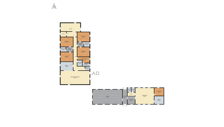 Geust room floor plan 488.95