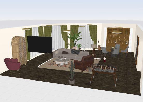 living room Design Rendering