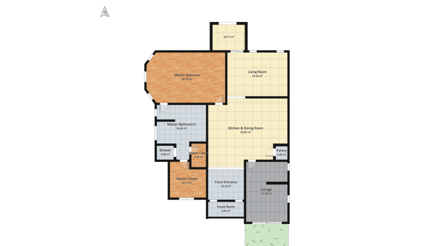1 Bdr Home floor plan 316.49